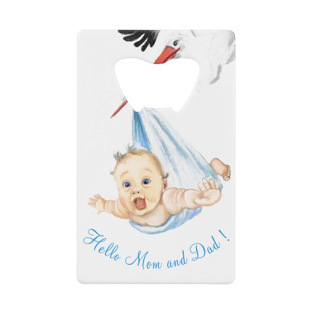Stork Carries Baby Bottle Opener (Front)