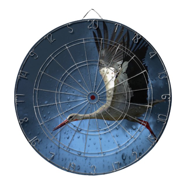 Stork Dartboard With Darts (Front)