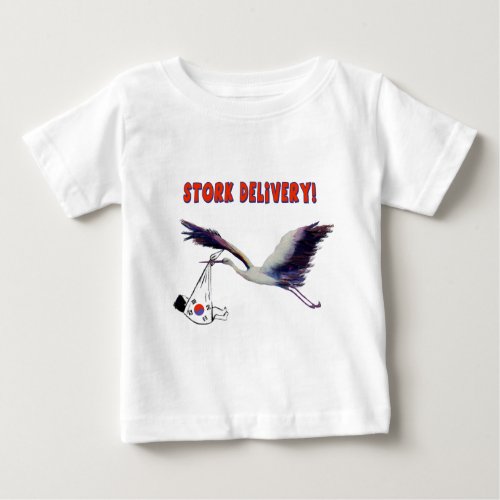 Stork Delivery Adoption from Korea Baby T_Shirt