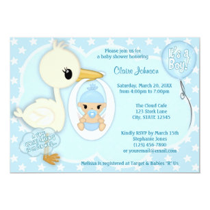 Stork Baby Shower Invitations 1