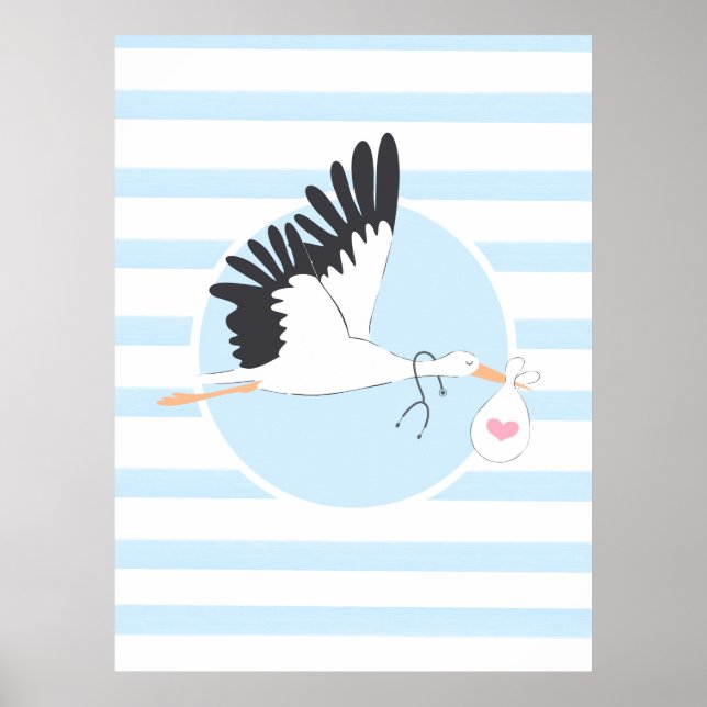 Stork Delivery Medical Office Cute Poster OBGYN  (Front)