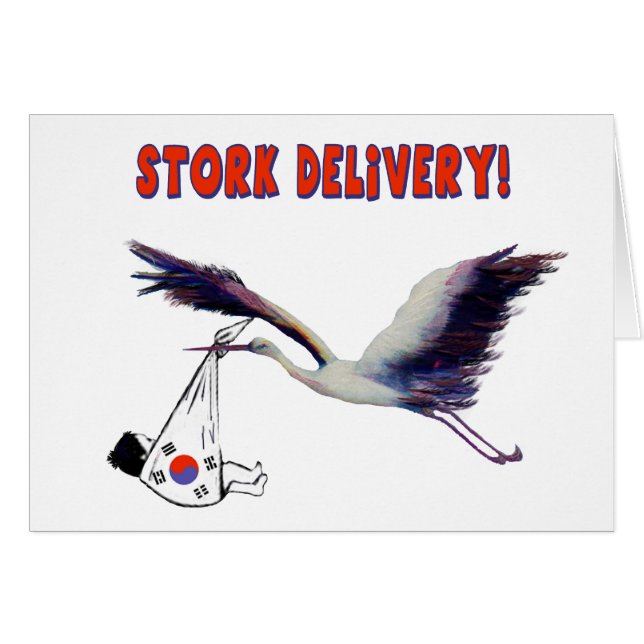 Stork Delivery! We're Adopting From Korea Cards (Front Horizontal)