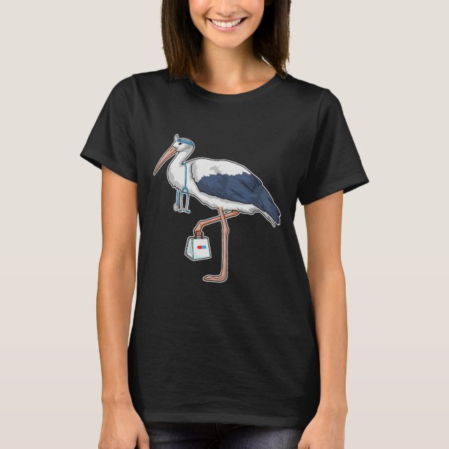 Stork Doctor Stethoscope T-Shirt (Front)