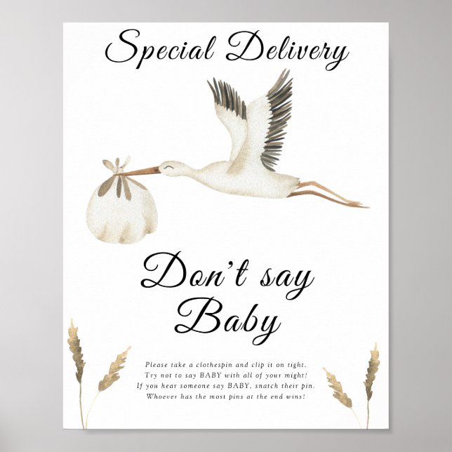 Stork - Don't say baby Poster (Front)