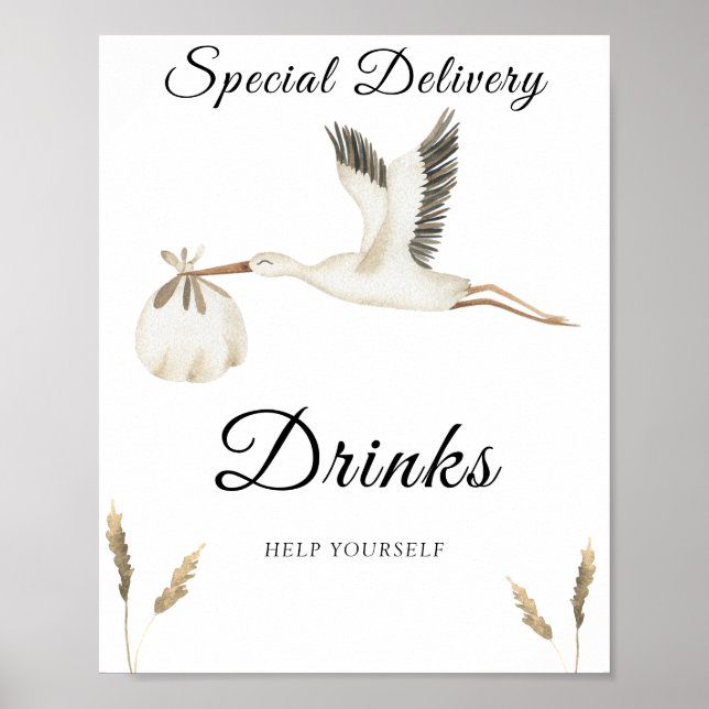 STORK - DRINKS, HELP YOURSELF  POSTER (Front)