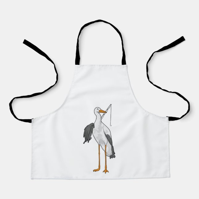 Stork Fishing Fisher Fishing rod Apron (Front)