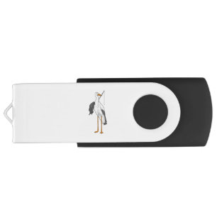 Stork Fishing Fisher Fishing rod Flash Drive