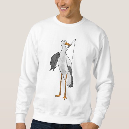 Stork Fishing Fisher Fishing rod Sweatshirt