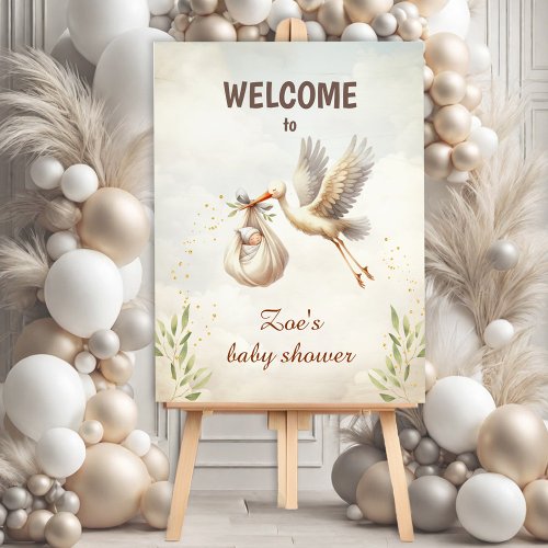 Stork Gender Neutral Baby Shower Special Delivery Foam Board