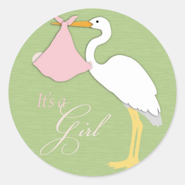 Stork Girl Sticker (Front)