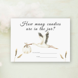 Stork - Guess how many candies game Enclosure Card