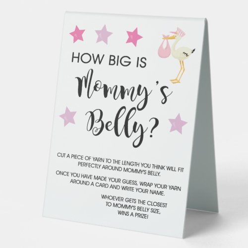Stork How Big is Mommy Belly Table Sign