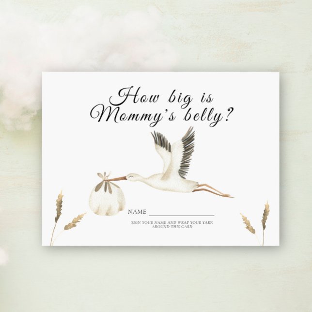 Stork How big is mommy's belly game Enclosure Card (Creator Uploaded)