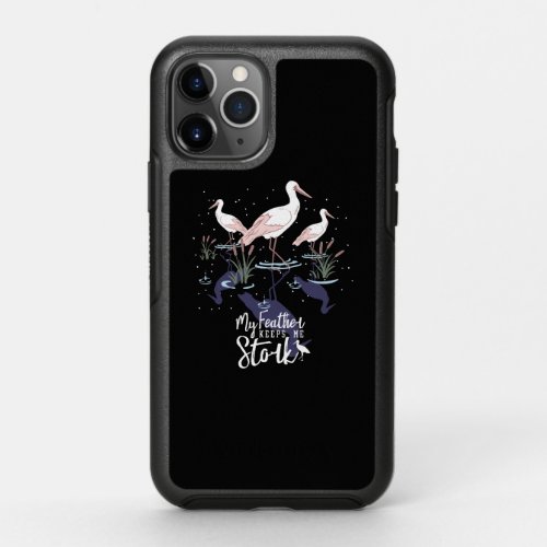 Stork Humor My Feather Keeps Me Stork OtterBox Symmetry iPhone 11 Pro Case