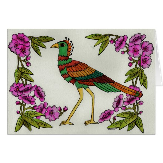 Stork in the Blossoms Cards (Front Horizontal)