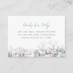 Stork It Takes A Village Boy Winter Books for Baby Enclosure Card