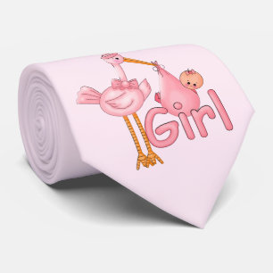 Stork It's A Girl Neck Tie