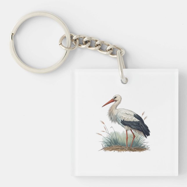 Stork Keychain (Front)