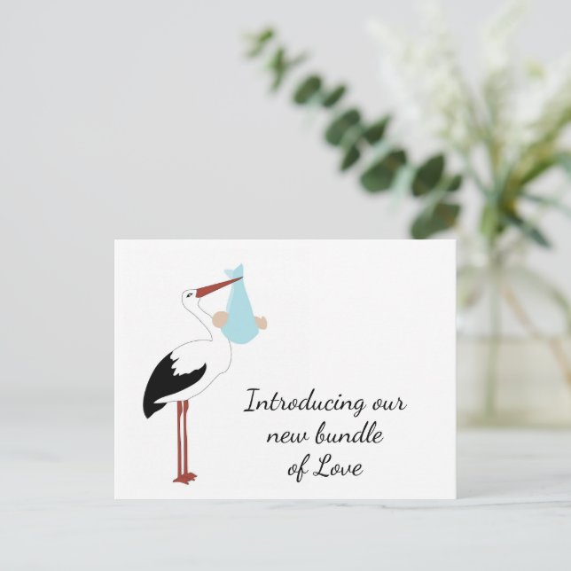 Stork merchandise postcard (Standing Front)