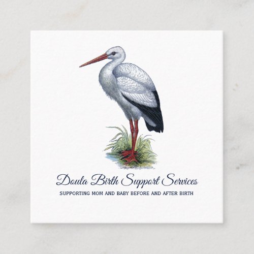 Stork Midwife Or Doula Birth Support Services Call Calling Card