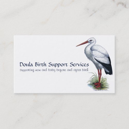 Stork Midwife Or Doula Birth Support Services Calling Card