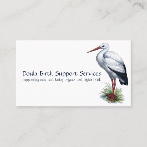 Stork Midwife Or Doula Birth Support Services Calling Card