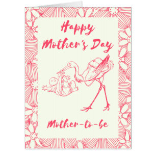 Stork Mommy To Be Mother's Day Giant Card
