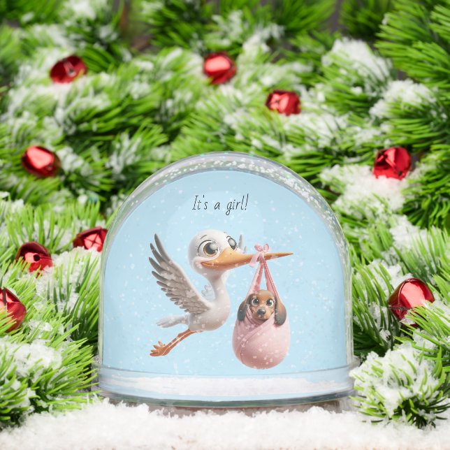 Stork New Arrival Snow Globe (Christmas)