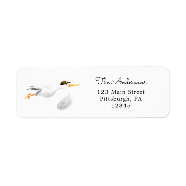 Stork New Baby Label (Front)