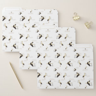 Stork Newborn Baby Boy Girl Pattern File Folder