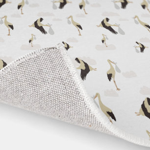 Stork Newborn Baby Boy Girl Pattern Rug