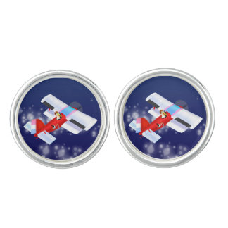 Stork Plane Cufflinks
