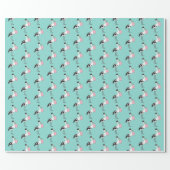 Stork Special Delivery Baby Reveal Party Blue Pink Wrapping Paper (Flat)