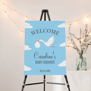 Stork Special Delivery Baby Shower Welcome Sign