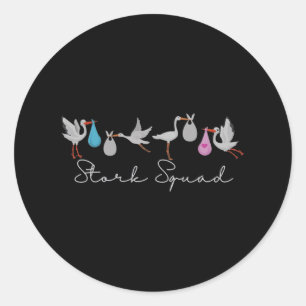 Stork Squad Nurse Labor And Delivery Edition  Classic Round Sticker