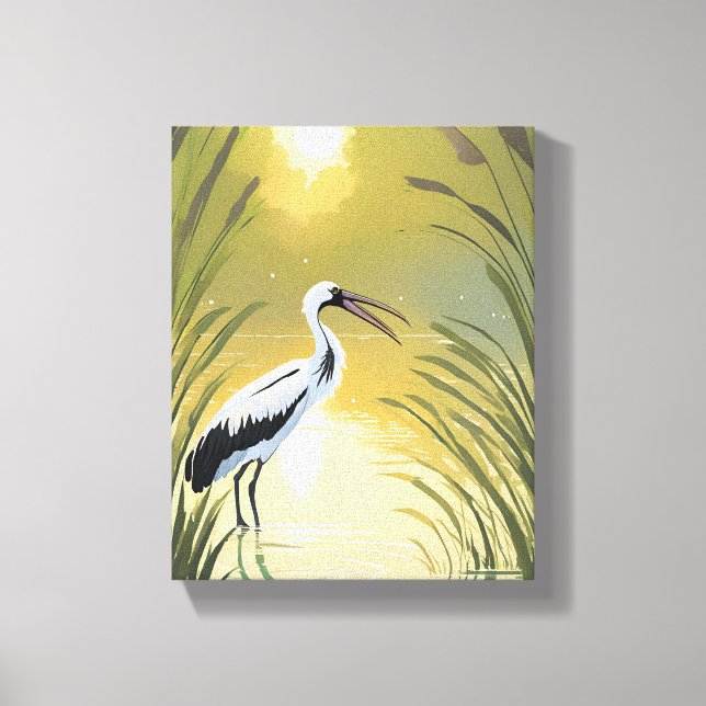 Stork Swamp | Everglades National Park Watercolor Canvas Print (Front)