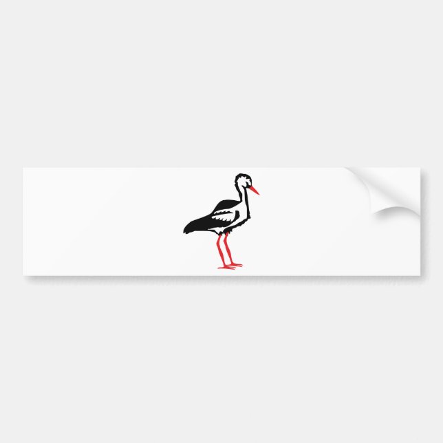 stork symbol bumper sticker (Front)