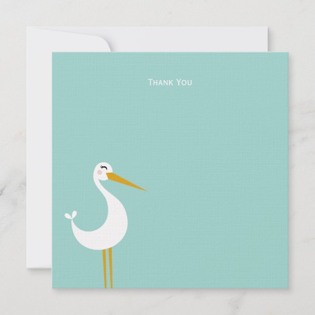 Stork Thank You Card (Front)