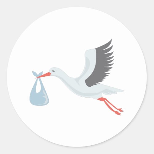 Stork The Delivery Classic Round Sticker