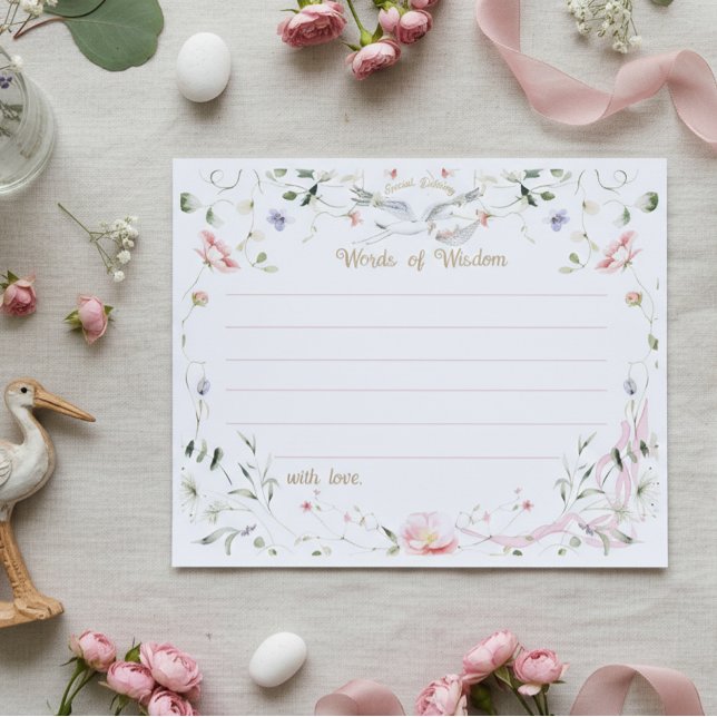 Stork Wildflower Ribbon Words of Wisdom Advice (Creator Uploaded)