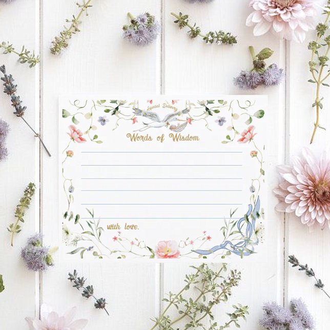 Stork Wildflower Ribbon Words of Wisdom Advice (Creator Uploaded)