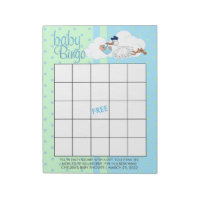 Stork with a Cute Little Baby Boy - Bingo Notepad