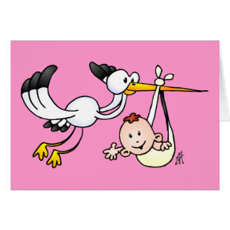 Stork with baby cards