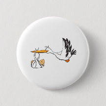 Stork with Baby - Gift for Parents to be