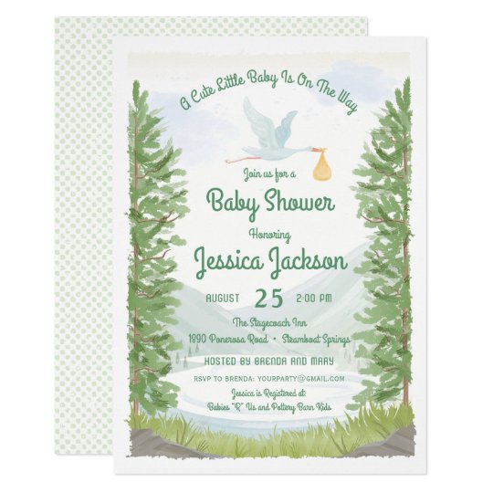 Stork's Journey Baby Shower Invitation | Zazzle.com