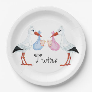 Storks Paper Plates