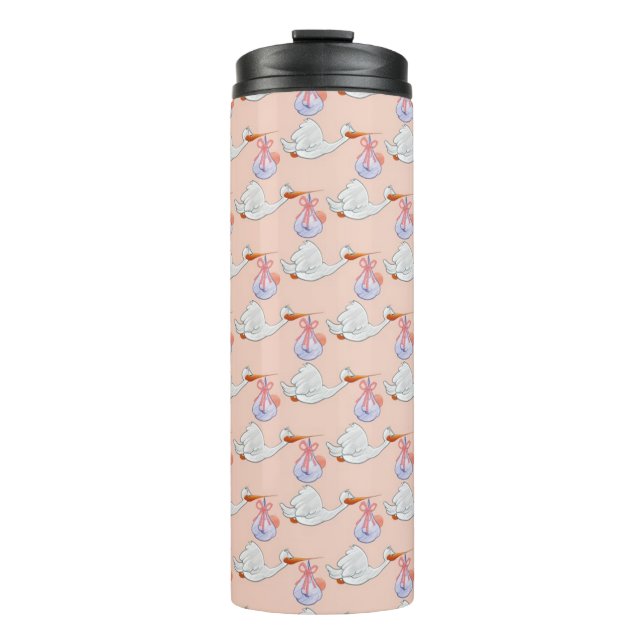Storks with Baby Thermal Tumbler (Front)