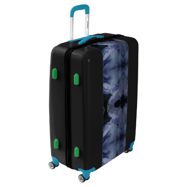 Storm Acrylic Pour Inspired Luggage (Rotated Left)