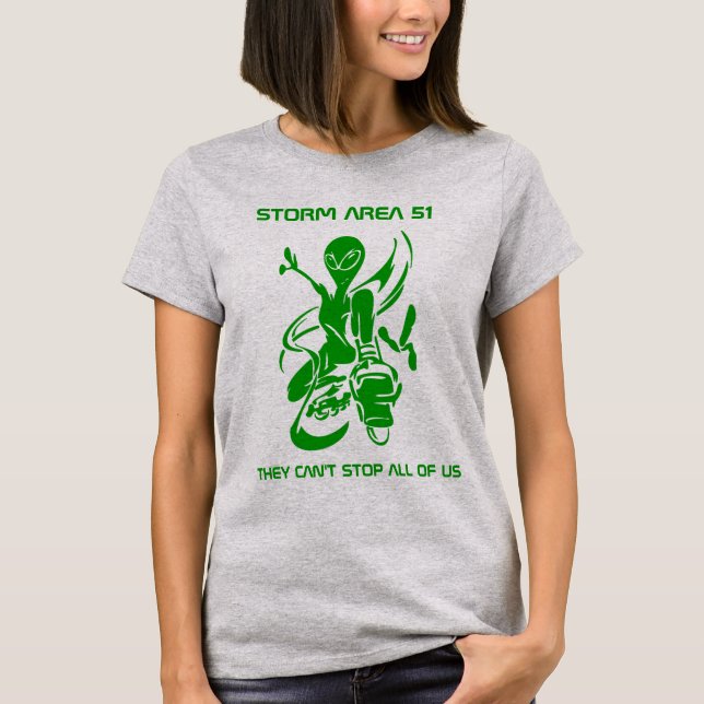 Storm Area 51 Green Alien T-Shirt (Front)