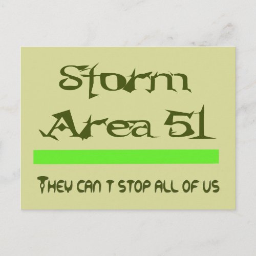 Storm Area 51 Postcard